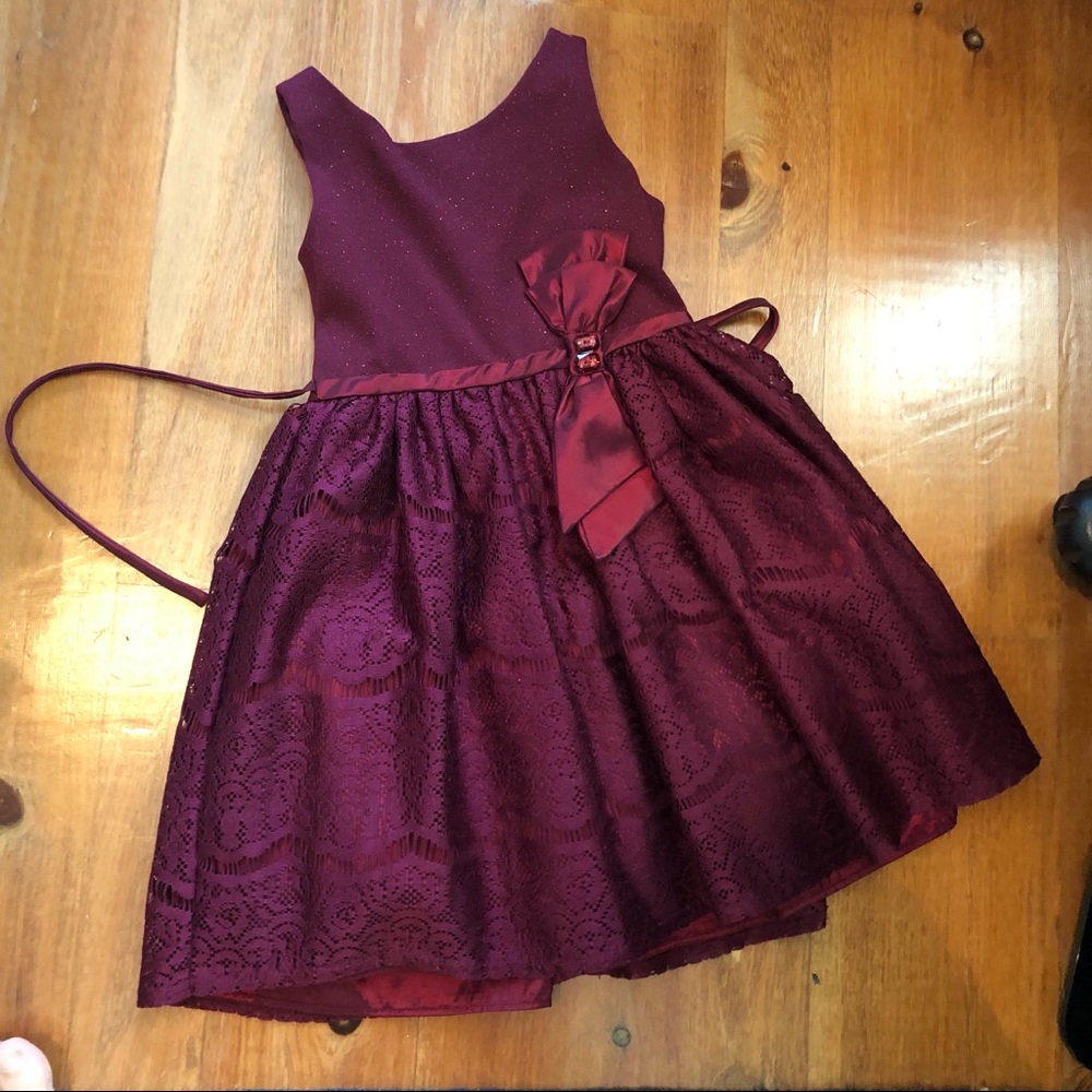 Burgundy party dress